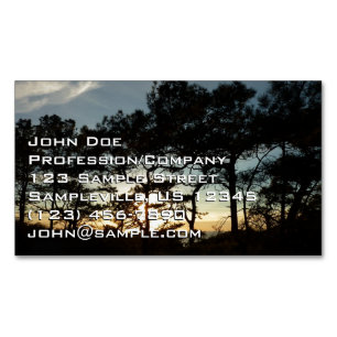 Torrey Pine Sunset II California Landscape Magnetic Business Card