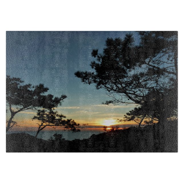 Torrey Pine Sunset III California Landscape Cutting Board (Front)