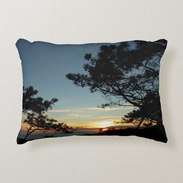 Torrey Pine Sunset III California Landscape Decorative Cushion (Front)