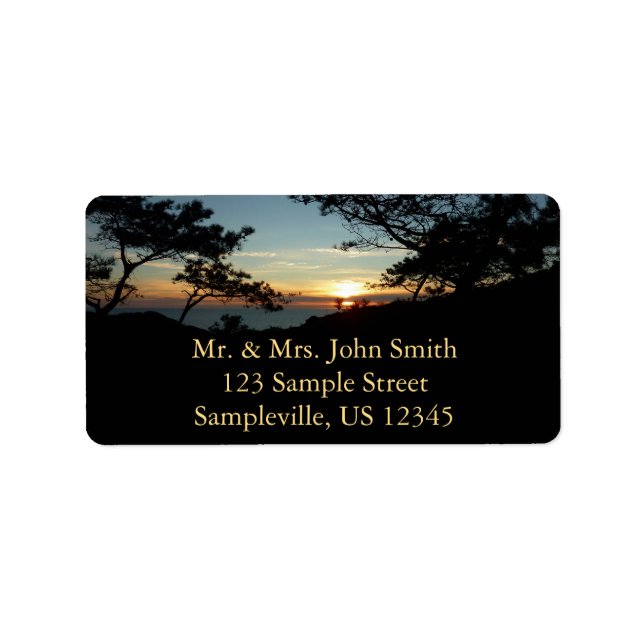 Torrey Pine Sunset III California Landscape Label (Front)