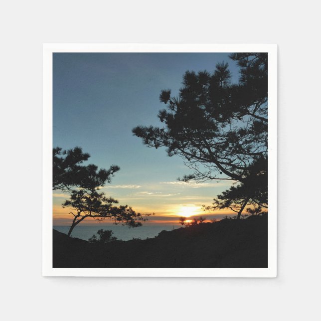 Torrey Pine Sunset III California Landscape Napkin (Front)