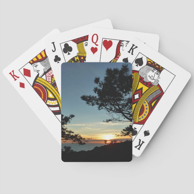 Torrey Pine Sunset III California Landscape Playing Cards (Back)