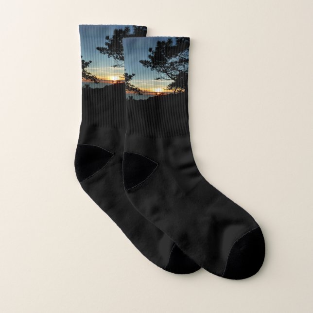 Torrey Pine Sunset III California Landscape Socks (Pair)