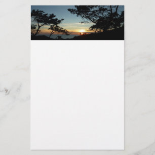 Torrey Pine Sunset III California Landscape Stationery