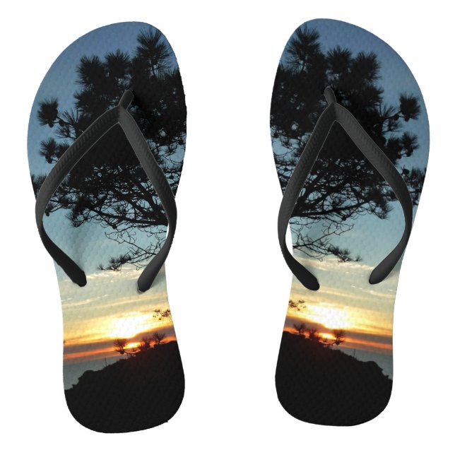 Torrey Pine Sunset III California Landscape Thongs (Footbed)