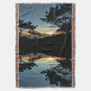 Torrey Pine Sunset III California Landscape Throw Blanket