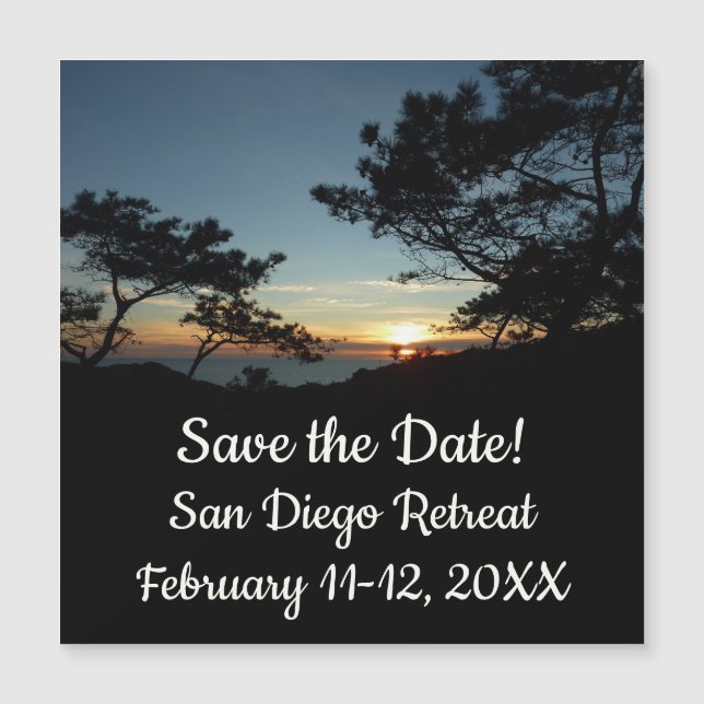 Torrey Pine Sunset III California Save the Date (Front)