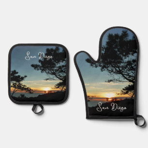 Torrey Pine Sunset III Oven Mitt & Pot Holder Set