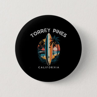 Torrey Pines Beach California Men Women Surfing  6 Cm Round Badge