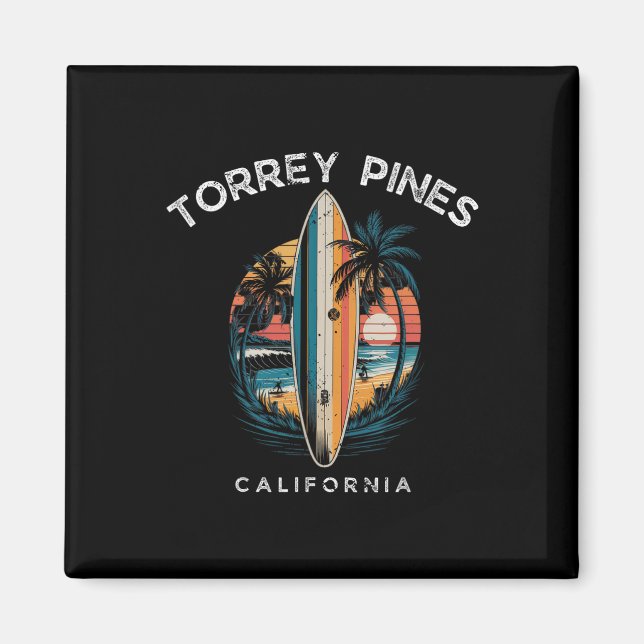 Torrey Pines Beach California Men Women Surfing  Magnet (Front)