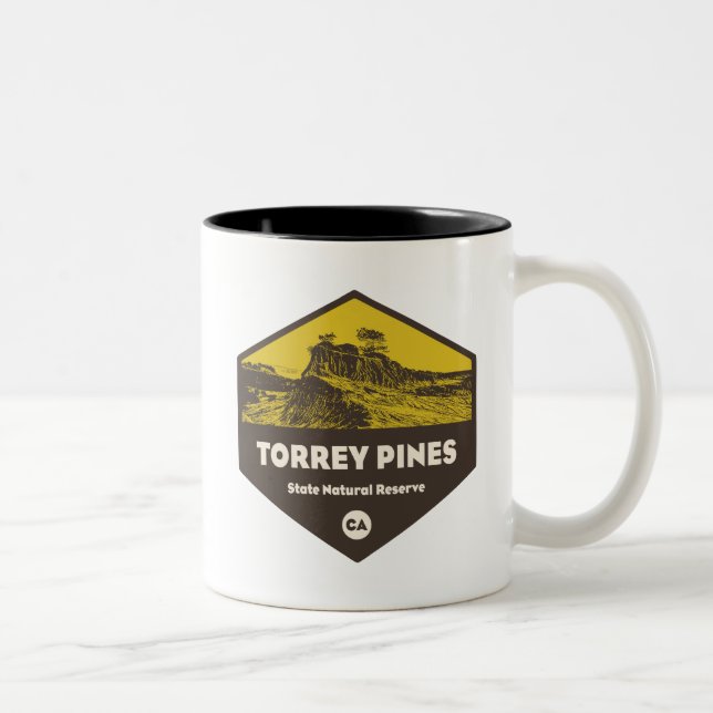 Torrey Pines State Reserve California Two-Tone Coffee Mug (Right)