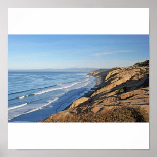Torrey Pines viewing Blacks Beach north to Oceansi Poster