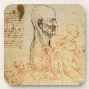 Torso of a Man in Profile, the Head Squared for Pr Coaster