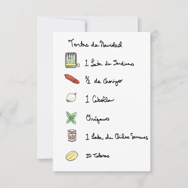 Tortas de Navidad / Christmas Mexican Sandwich Invitation (Front)