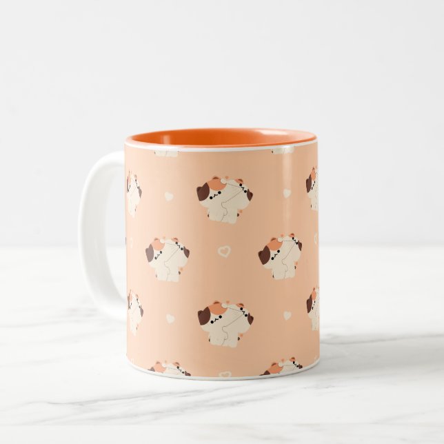 Tortie Cat Couple Mug (Front Left)