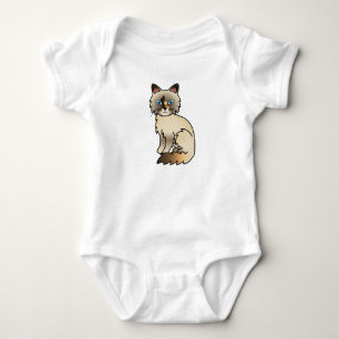 Tortie Point Birman / Ragdoll Cat Baby Bodysuit