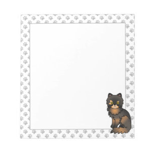 Tortie Point Persian Cute Cartoon Cat Illustration Notepad
