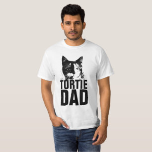 TORTIE tortoiseshell CAT DAD T-shirts