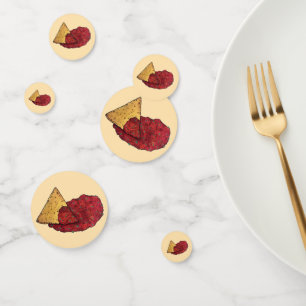 Tortilla Chips and Dip Tomato Salsa Mexican Food Confetti