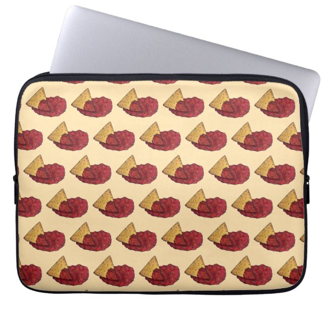 Tortilla Chips and Dip Tomato Salsa Mexican Food Laptop Sleeve (Front)