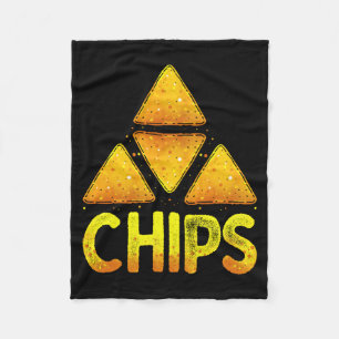 Tortilla Chips And Salsa Fun Matching Halloween Fleece Blanket