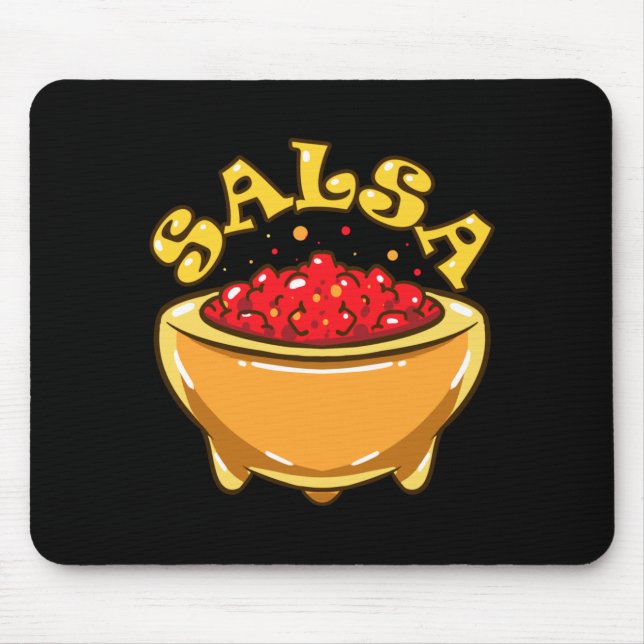Tortilla Chips And Salsa Funny Matching Halloween Mouse Pad (Front)