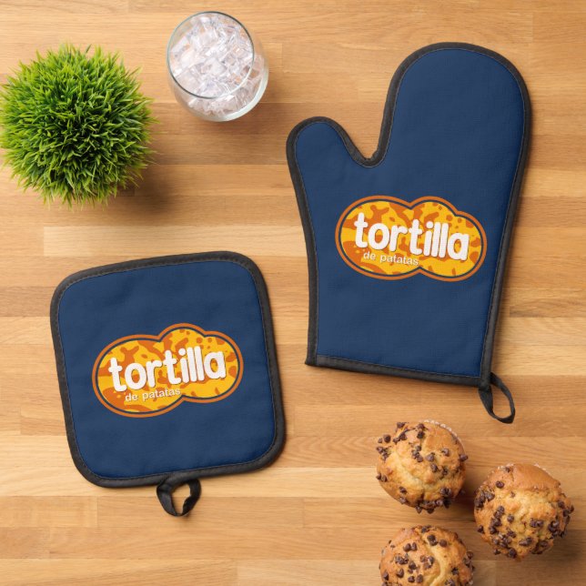Tortilla Oven Mitt & Pot Holder Set (Top Down)