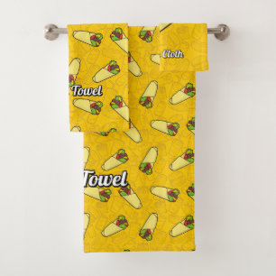 Tortilla Sandwich Wrap Bath Towel Set