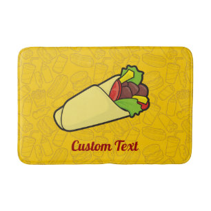 Tortilla Sandwich Wrap Bathroom Mat