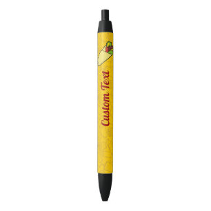 Tortilla Sandwich Wrap Black Ink Pen