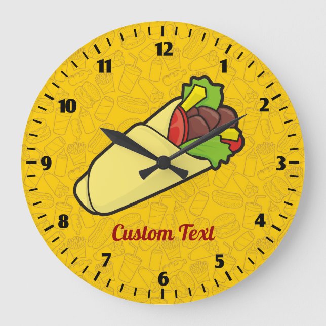 Tortilla Sandwich Wrap Clock (Front)
