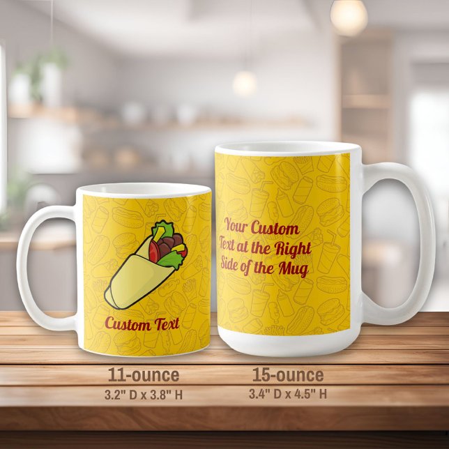 Tortilla Sandwich Wrap Coffee Mug (Creator Uploaded)