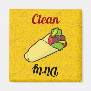 Tortilla Sandwich Wrap Dishwasher Magnet