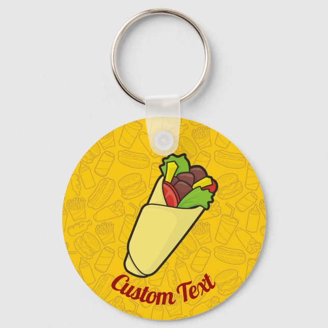 Tortilla Sandwich Wrap Keychain (Front)