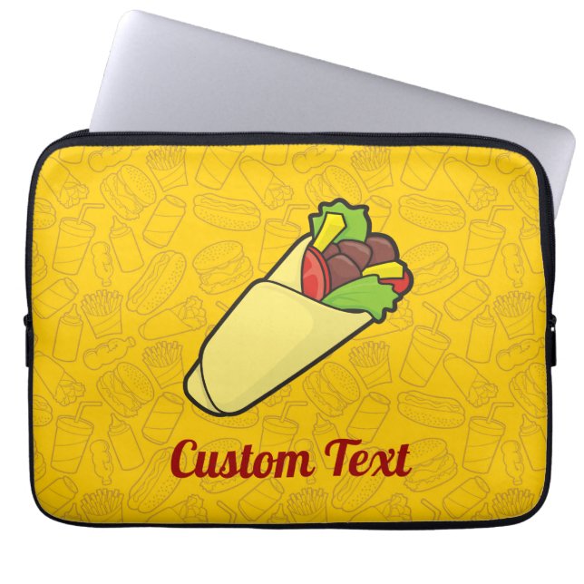Tortilla Sandwich Wrap Laptop Sleeve (Front)