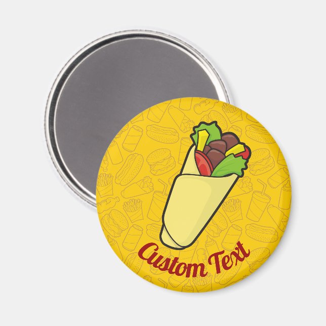 Tortilla Sandwich Wrap Magnet (Front/Back)