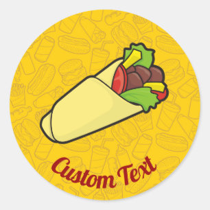 Tortilla Sandwich Wrap Sticker