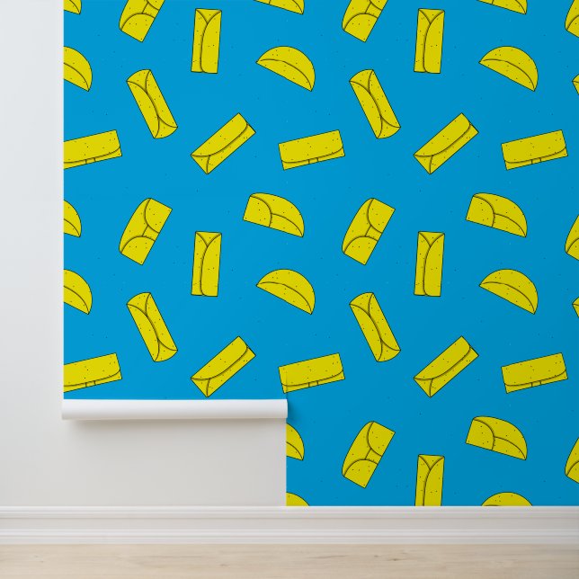 Tortilla Wraps Mexican Food Pattern Wallpaper (Application)