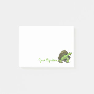 Tortise with personalised Post It Post-it Notes