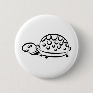 Tortoise 6 Cm Round Badge