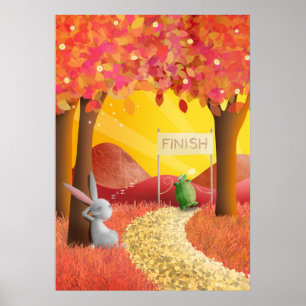 Tortoise and hare 2 - poster print