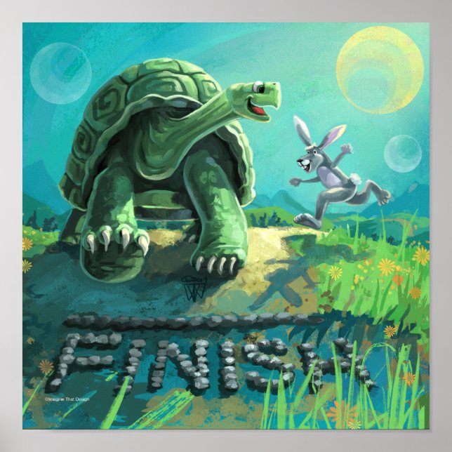 Tortoise and the  Hare Art Poster (Front)