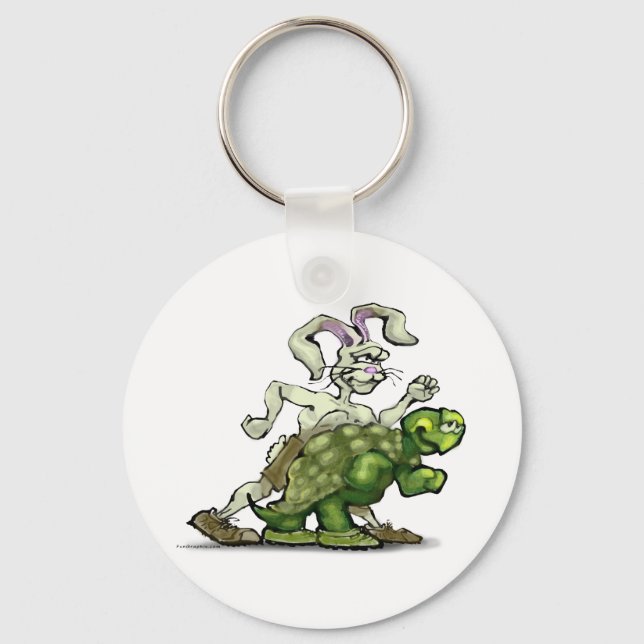 Tortoise and the Hare Key Ring (Front)