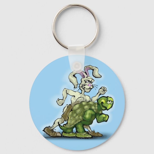 Tortoise and the Hare Key Ring (Front)