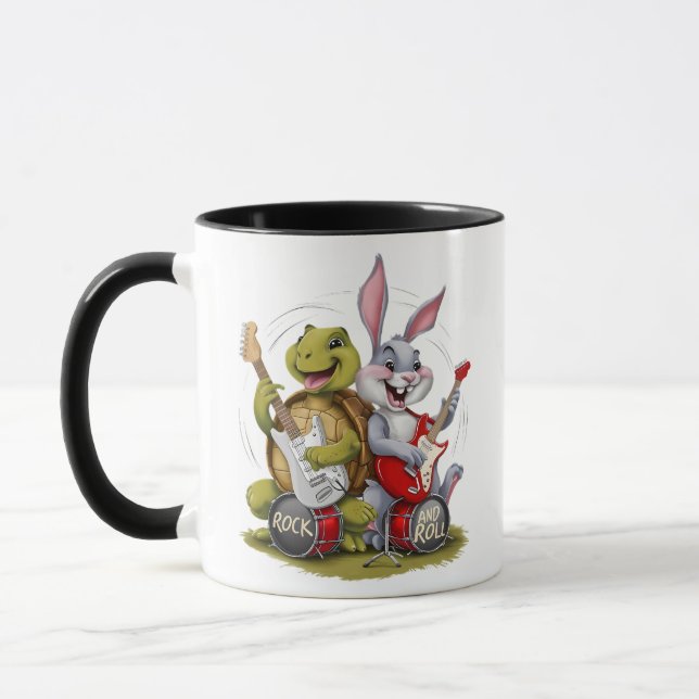 Tortoise and the Hare Rock And Roll Mug (Left)