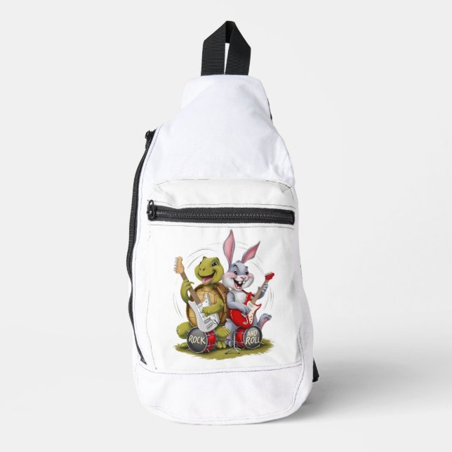 Tortoise and the Hare Rock And Roll Sling Bag (Front)