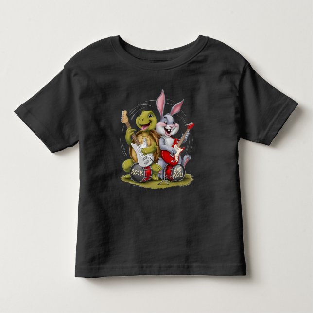 Tortoise and the Hare Rock And Roll Toddler T-Shirt (Front)