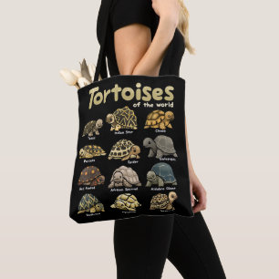 Tortoise Animals of the World Cute Reptile Turtle  Tote Bag