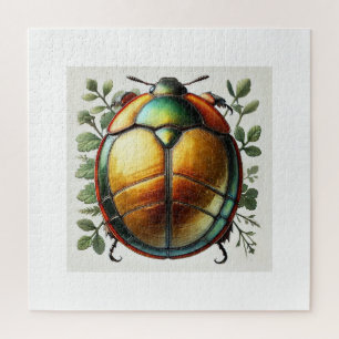 Tortoise beetle dorsal view 120924IREF211 - Waterc Jigsaw Puzzle