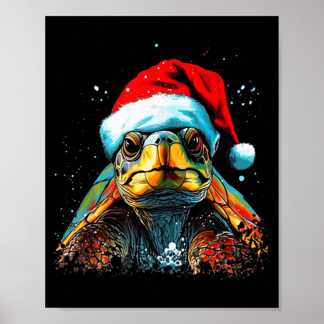 Tortoise Christmas Animal Lovers Men Women Kids Gi Poster (Front)